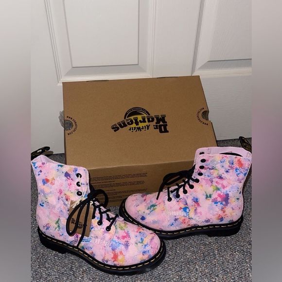 NIB Dr. Martens 1460 Pascal Rainbow burst!! - Picture 1 of 5